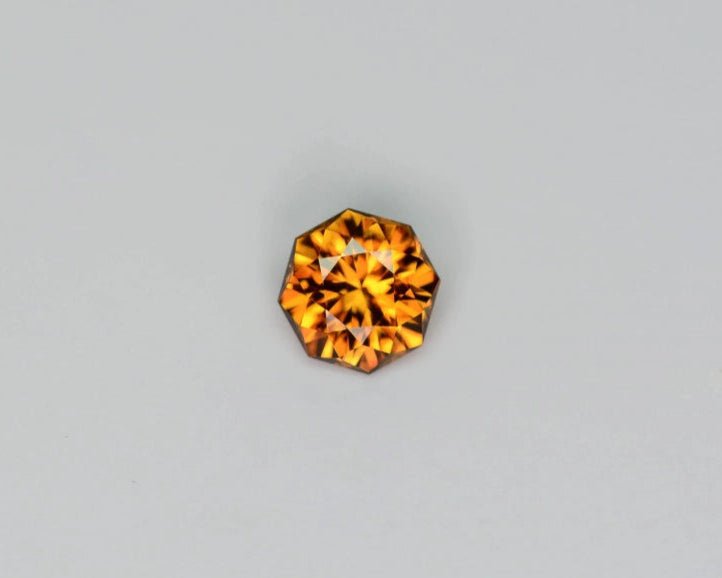 Natural Zircon 1.76 ct – Octagon Cut, Brownish Orange, Untreated, ČGL Certified, Tanzania