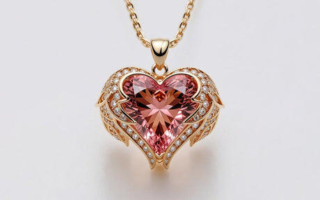 Padparadscha Sapphire Pendant – Heart - Shaped, One - of - a - Kind by Sosna Gems