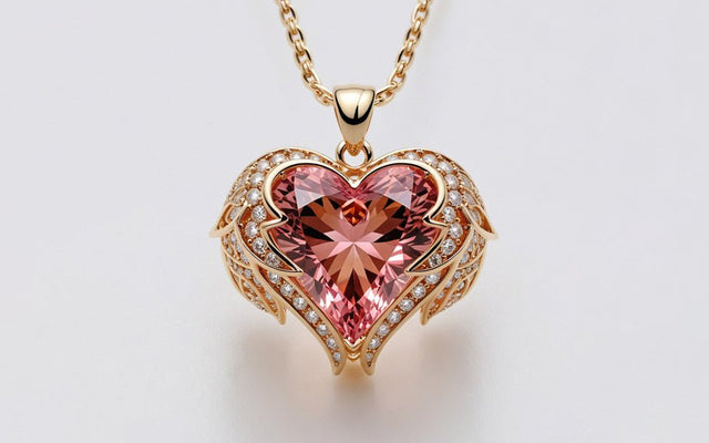 Padparadscha Sapphire Pendant – Heart - Shaped, One - of - a - Kind by Sosna Gems
