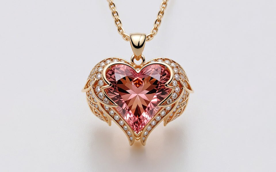Padparadscha Sapphire Pendant – Heart - Shaped, One - of - a - Kind by Sosna Gems