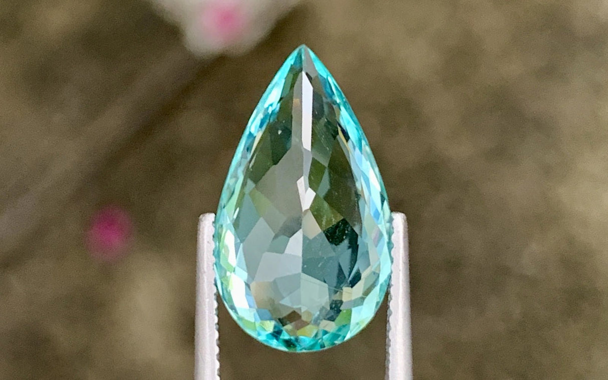 Paraiba Tourmaline 7.60 ct – Pear Cut, GIA Certified, Untreated