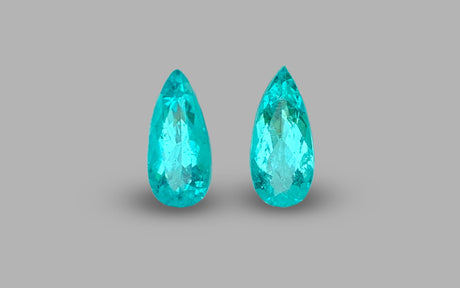 Paraiba Tourmaline Pair 2.72 ct – Pear Cut, GIA Certified, Untreated