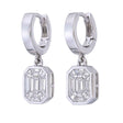 Piecut Dangling Diamond Earrings 0.78 ct – 18K White Gold
