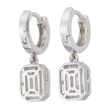 Piecut Dangling Diamond Earrings 0.78 ct – 18K White Gold