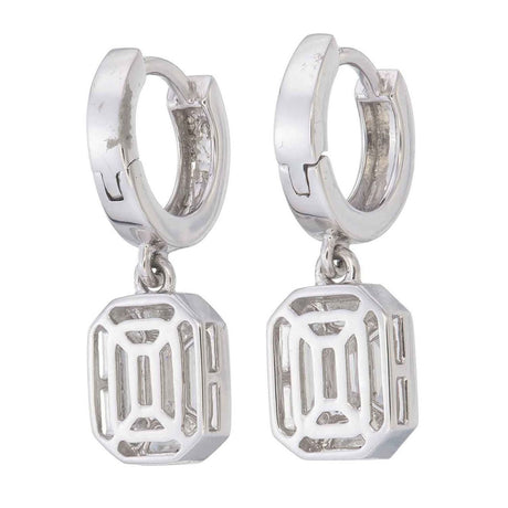 Piecut Dangling Diamond Earrings 0.78 ct – 18K White Gold