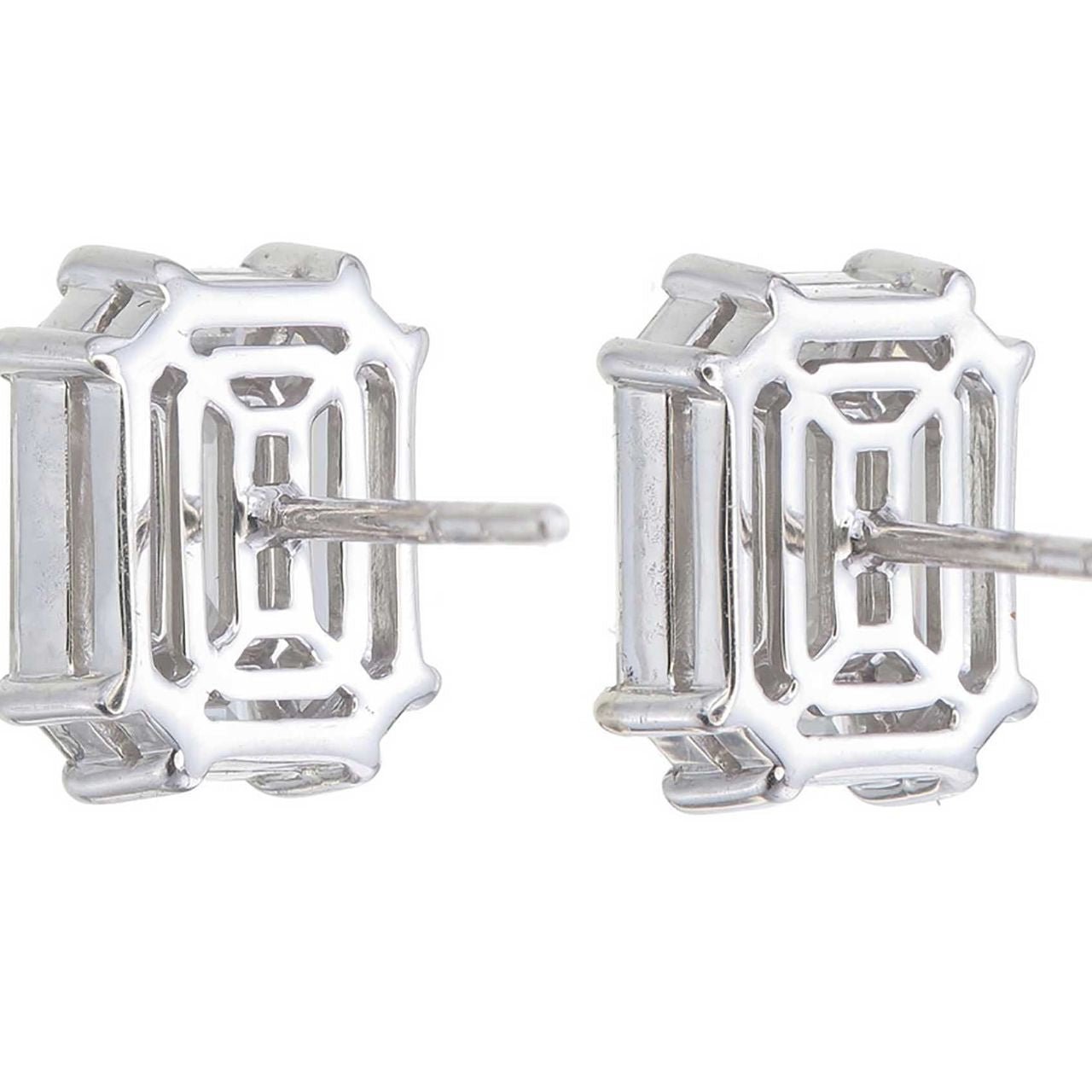 Piecut Diamond Earrings 0.78 ct – 18K White Gold