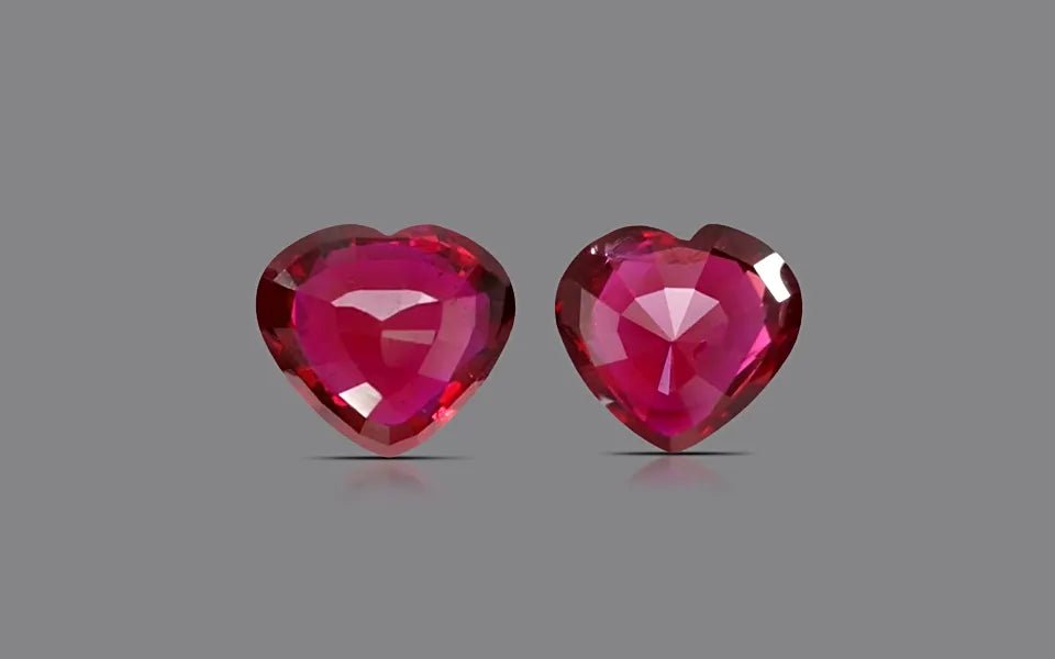 Pigeon Blood Mozambique Ruby Pair - 6.06 ct