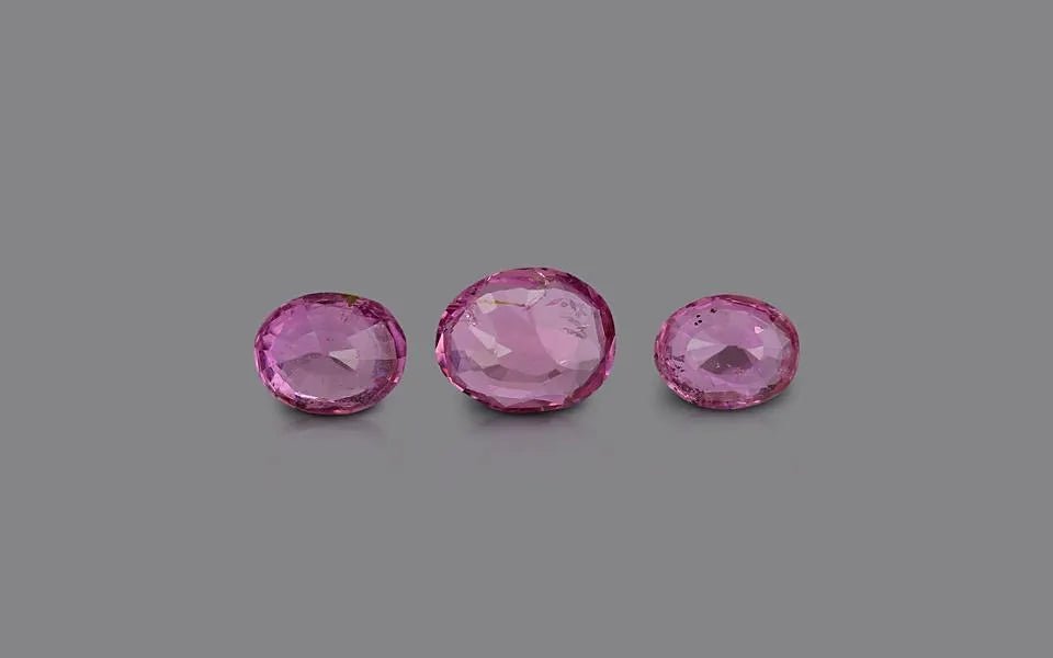 Pink Sapphire Set 3 pieces - 6.95 ct