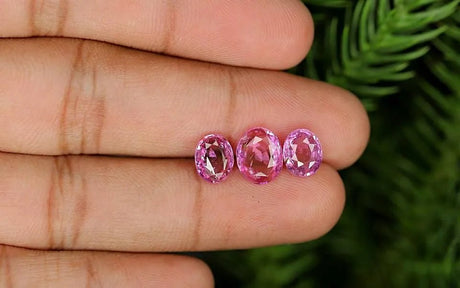 Pink Sapphire Set 3 pieces - 6.95 ct