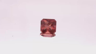 Natural Red Apatite 1.88 carats, octagonal cut, light orangy red gemstone, untreated