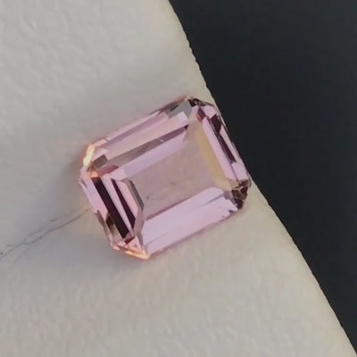 Natural pink tourmaline, 0.51 carats, octagon cut, eye clean clarity, untreated, Mozambique
