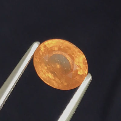 Natural spessartite garnet, 2.22 carats, oval cut, SI clarity, untreated, orange gemstone