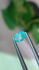 Natural Paraiba tourmaline, 0.75 carats, oval cut, heated, neon blue-green, GIA certified