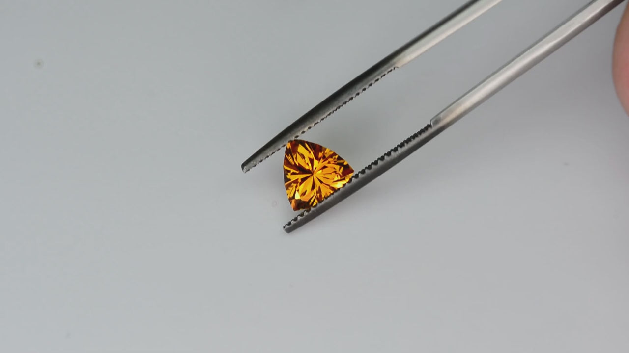 Citrine 1.19 ct – Trilliant Cut Heated VVS Clarity Yellow Gemstone