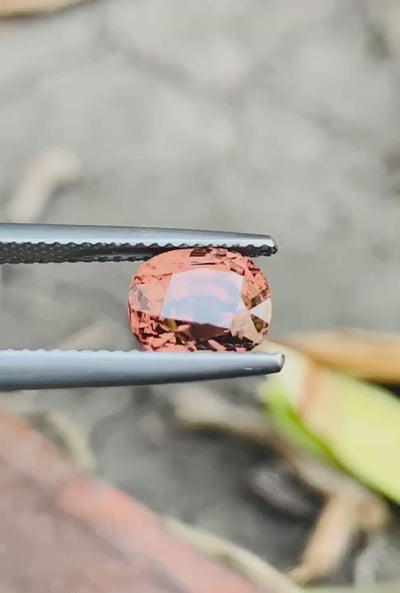 Natural brown zircon, 3.75 carats, oval cut, VVS clarity, untreated, unheated, earthy tone