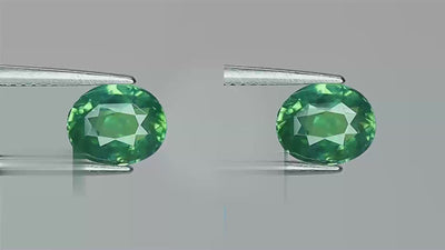 Natural alexandrite, 2.04 carats, oval cut, eye clean clarity, untreated, color change green to brownish-orange