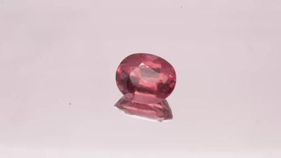 Natural Red Apatite 3.68 carats, oval cut, light orangy red gemstone, untreated