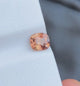 Natural Padparadscha sapphire, 1.13 carats, cushion cut, untreated, orange pink, AIG certified