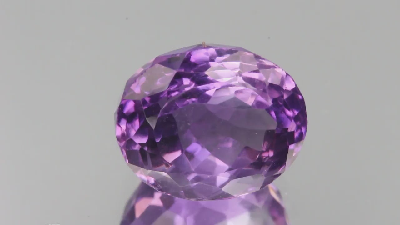 Natural Amethyst 9.10 carats, oval cut, purple gemstone, untreated
