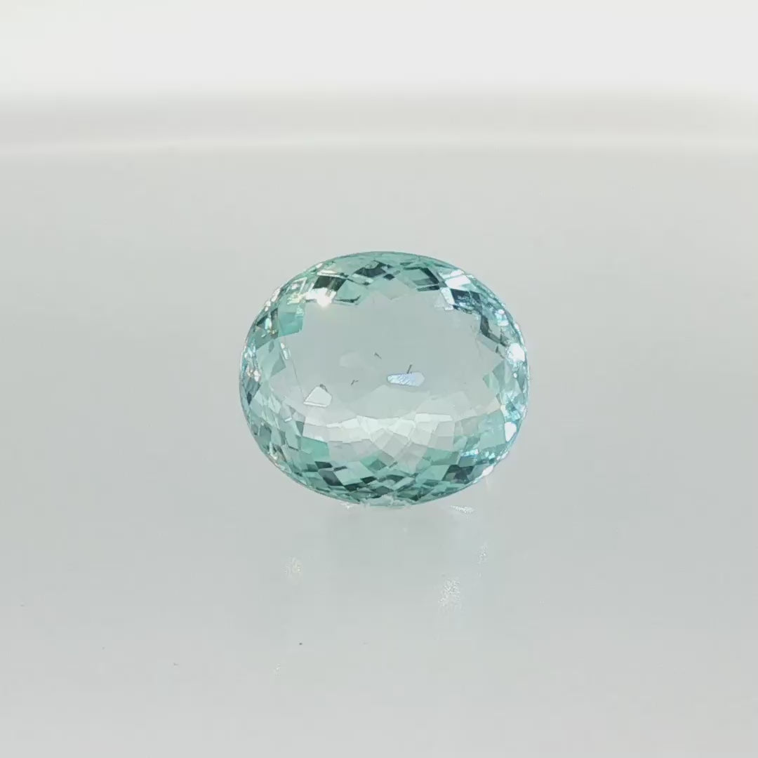 14.68 ct Aquamarine oval cut eye clean loose gemstone