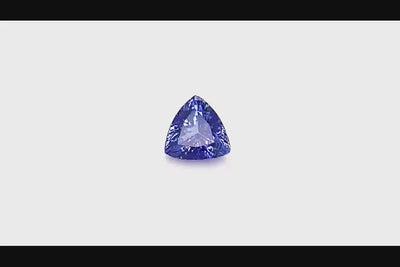 Natural tanzanite, 2.97 carats, trilliant cut, eye clean clarity, heated, vivid blue, ČGL certified