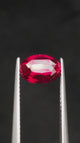 Natural ruby 2.03 ct oval cut with vivid red pigeon blood color, GRS certificate