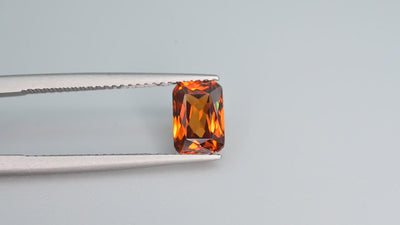 Natural whiskey honey brown zircon, 2.45 carats, Octagonal cut, IF clarity, untreated