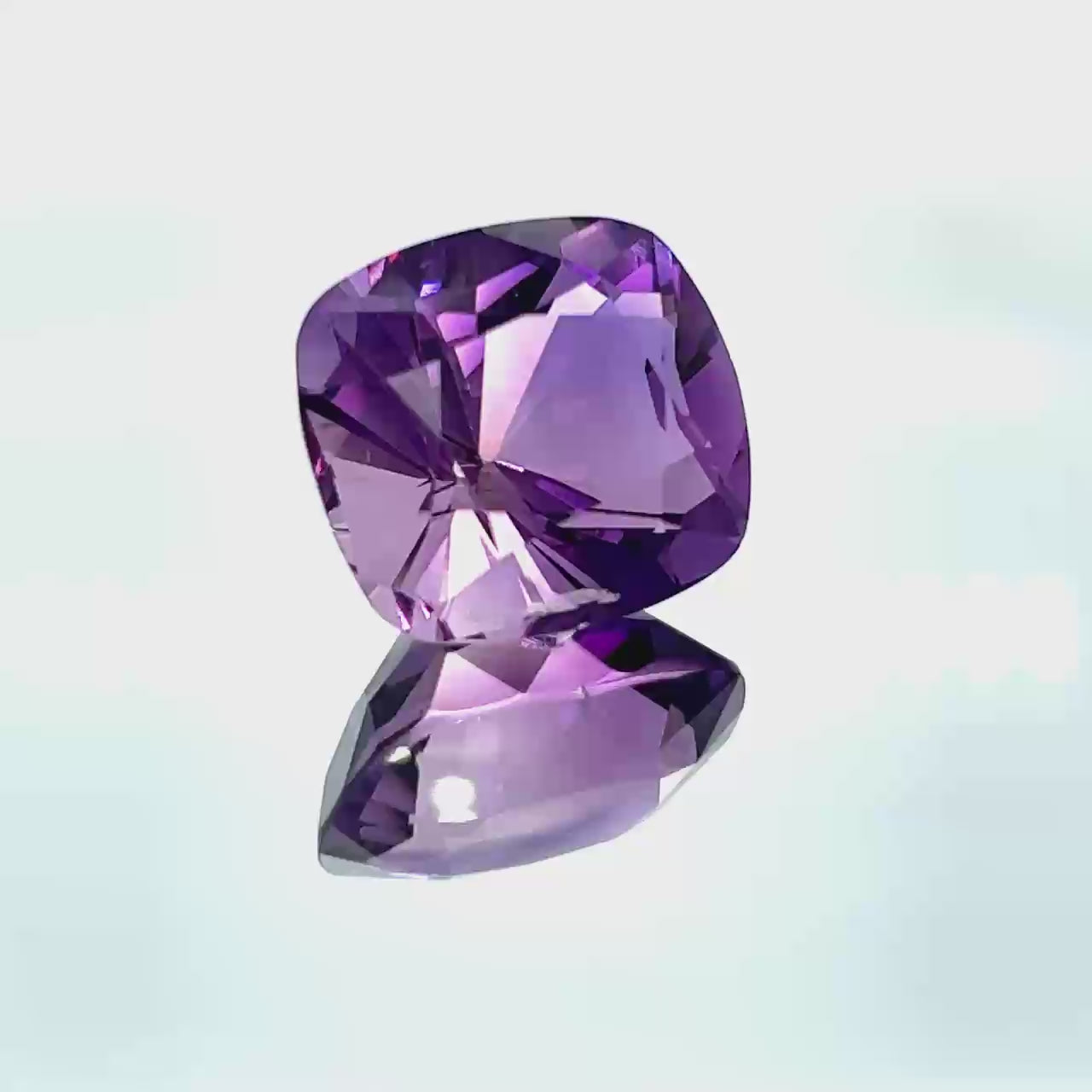 Natural Amethyst 31.50 carats, cushion cut, deep purple color, untreated gemstone