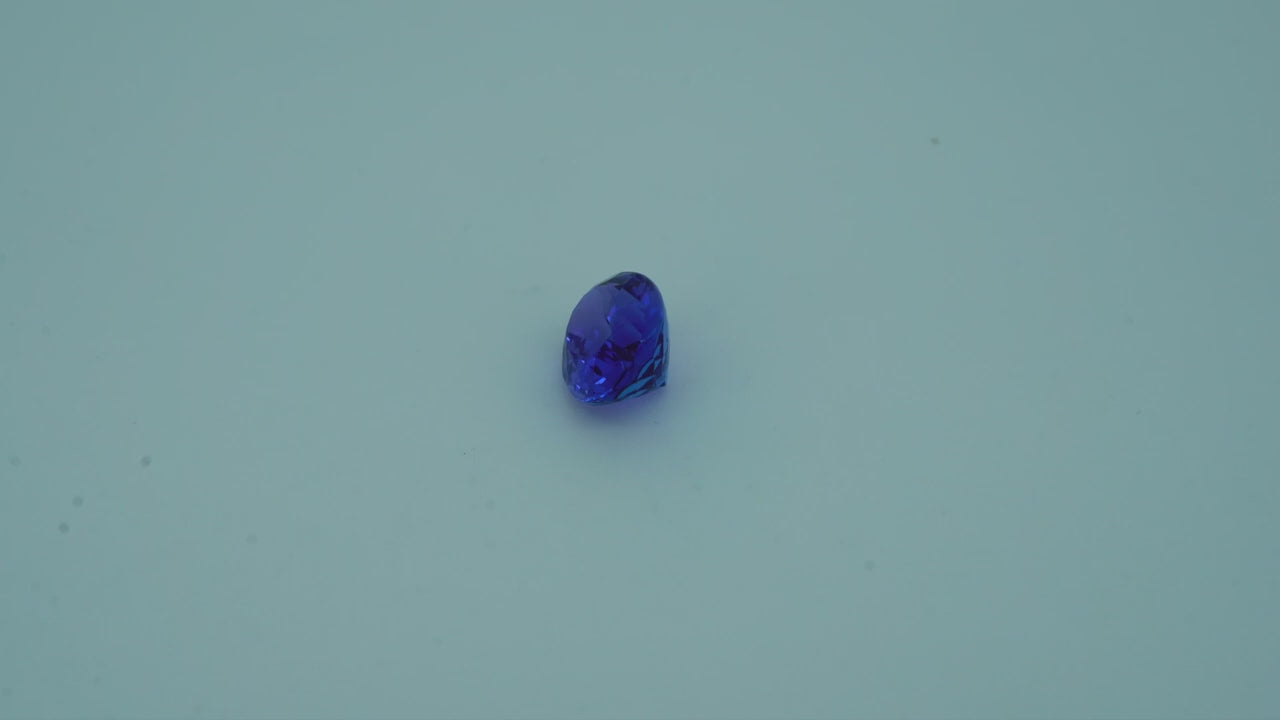 Tanzanite 3.65ct, oval cut, natural, certificate 