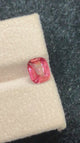 Natural Padparadscha sapphire, 1.57 carats, cushion cut, heated, brownish orangy-pink color, GRS certified