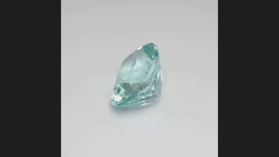 Natural Apatite 8.44 carats, cushion cut, vivid lagoon blue gemstone, untreated
