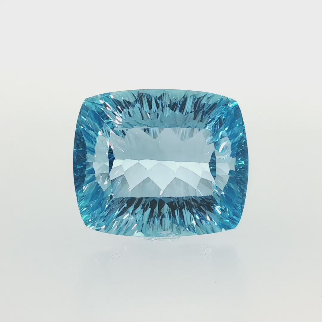 47.88 ct Swiss Blue Topaz cushion cut eye clean loose gemstone