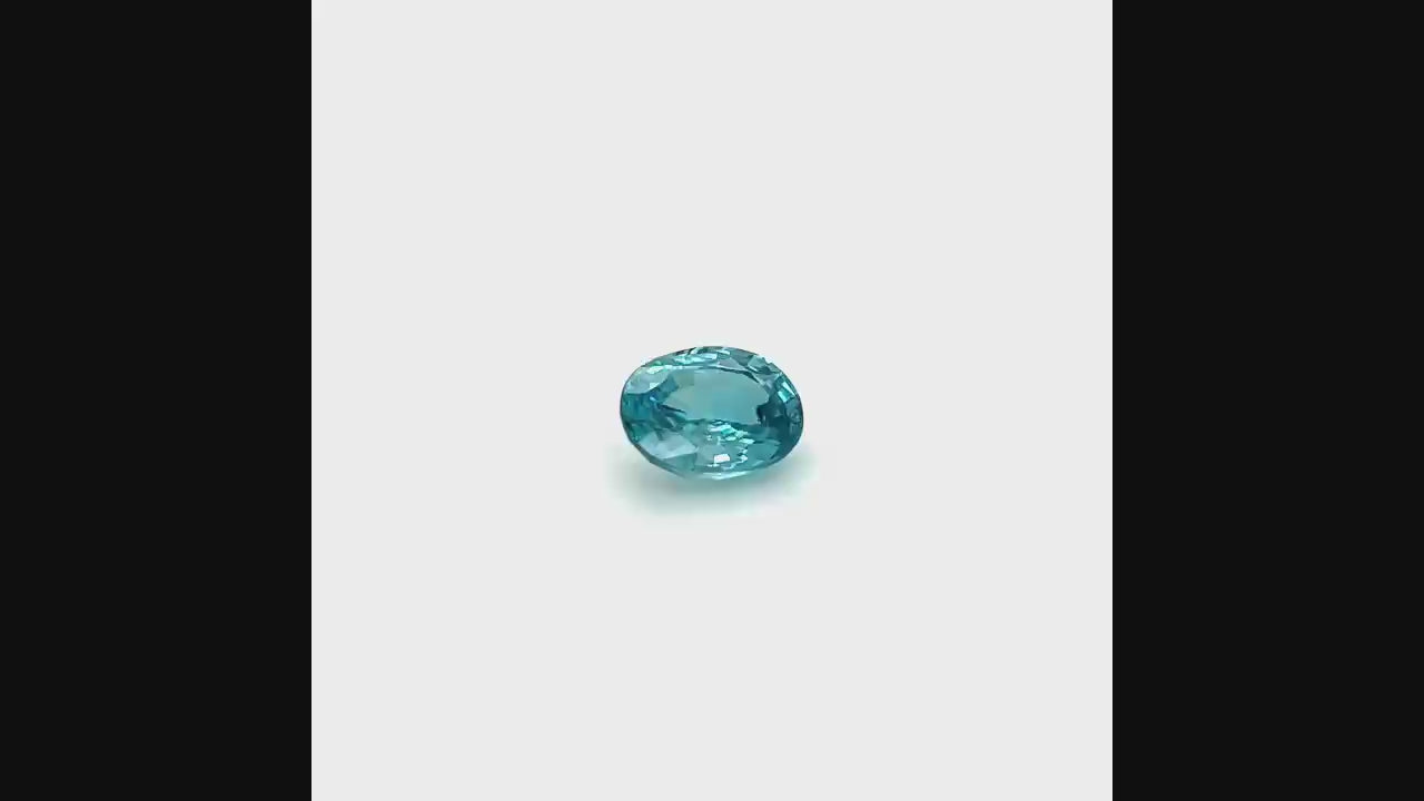 6.82 ct natural blue zircon in cushion cut, vivid color, untreated, VVS clarity