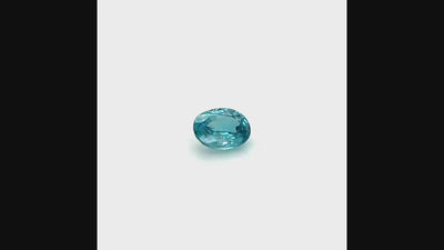 6.82 ct natural blue zircon in cushion cut, vivid color, untreated, VVS clarity