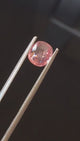 Natural Padparadscha sapphire, 1.08 carats, cushion cut, heated, orangy-pink color, GRS certified