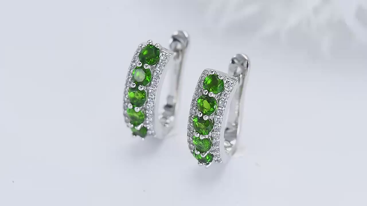 Chrome Diopside Earrings