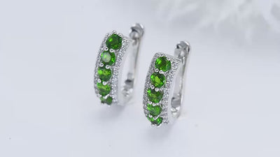 Chrome Diopside Earrings