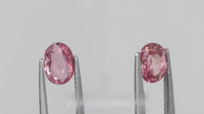 Natural Padparadcha Sapphire Pair