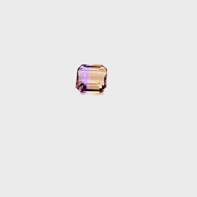 Natural Ametrine 5.34 carats, octagonal cut, purple and yellow bi-color gemstone, untreated