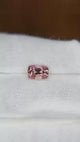Natural Padparadscha sapphire, 1.66 carats, cushion mixed cut, untreated, pinkish-orange color, C. Dunaigre certified