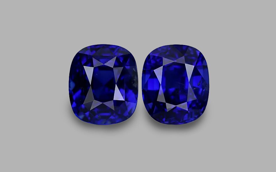 Royal Blue Sapphire pair 10.07 ct