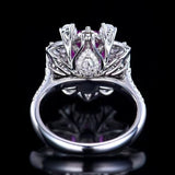 Royal Pink Sapphire Ring / Pendant 3.06 ct – 18K White Gold with Diamonds