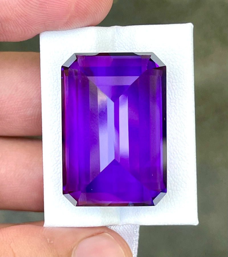 Royal Purple Amethyst 91.87 ct – Purple, Octagon Cut, AIG Certified