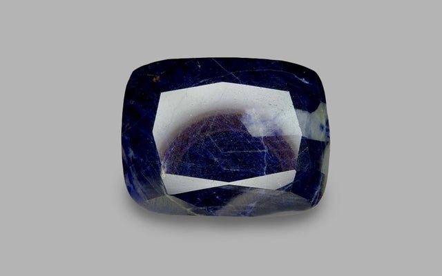 Sapphire 175.22 ct – Deep Blue, Cushion Cut, Untreated, Partially Fluorescent, Afghanistan