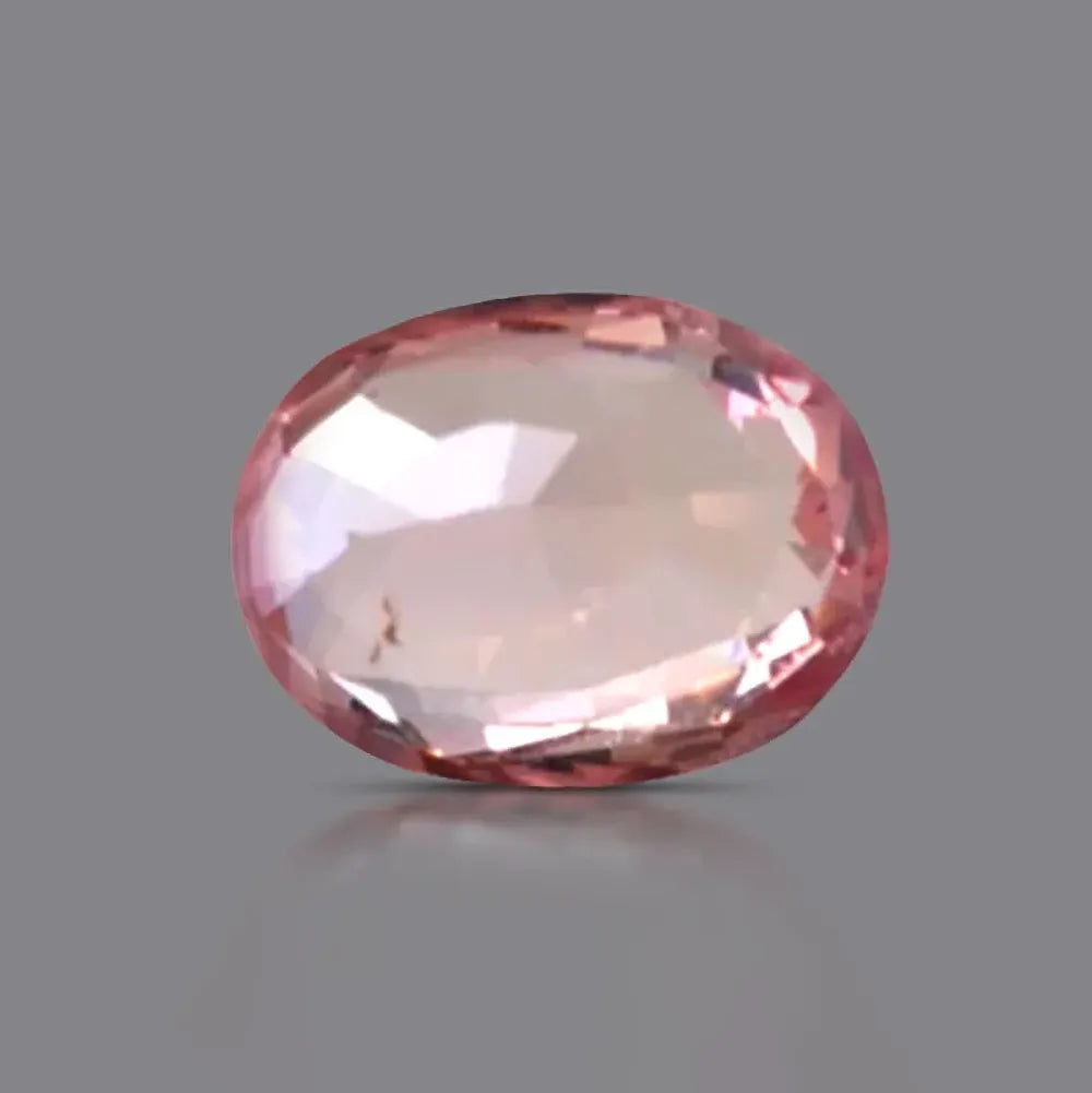 Natural h sapphire, padparadscha (grs-type "sunset"), oval cut, 1.05 ct, loose gemstone.