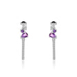 Silver 0.50 ct Amethyst Earrings