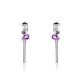 Silver 0.50 ct Amethyst Earrings