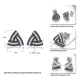 Silver 0.60 ct Black Spinel Earrings / Rose Gold