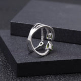 Silver 0.87 ct Chrome Diopside Resizable Ring