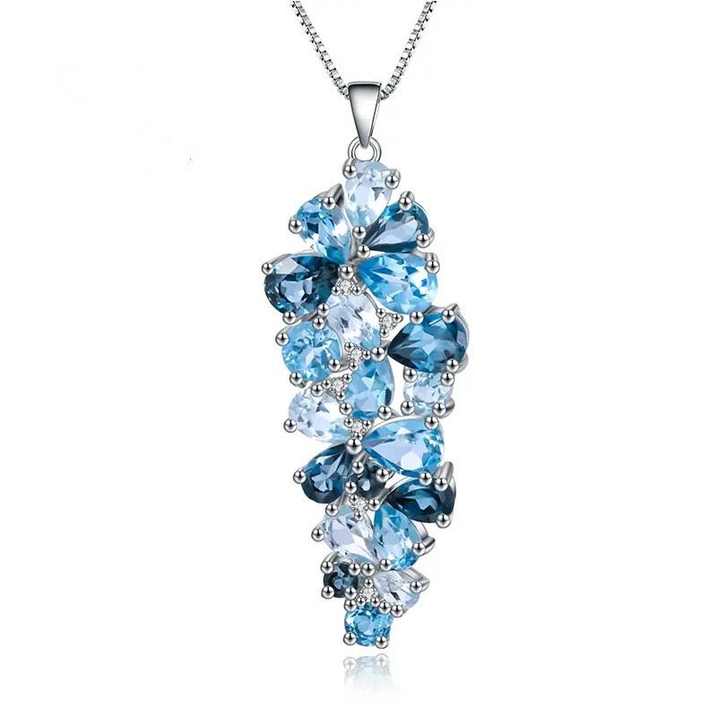 Silver 10.07 ct Topaz Pendant